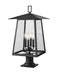Z-Lite - 5015PHBR-533PM-BK - Four Light Outdoor Pier Mounted Fixture - Rainer - Black