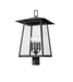 Z-Lite - 5015PHBR-BK - Four Light Outdoor Post Mount Fixture - Rainer - Black
