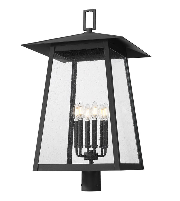 Z-Lite - 5015PHXXLR-BK - Six Light Outdoor Post Mount Fixture - Rainer - Black