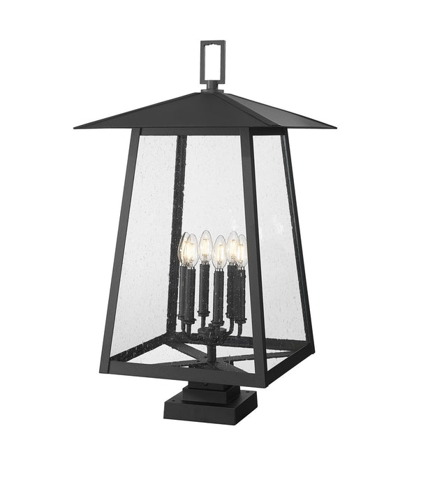 Z-Lite - 5015PHXXLS-SQPM-BK - Six Light Outdoor Pier Mounted Fixture - Rainer - Black