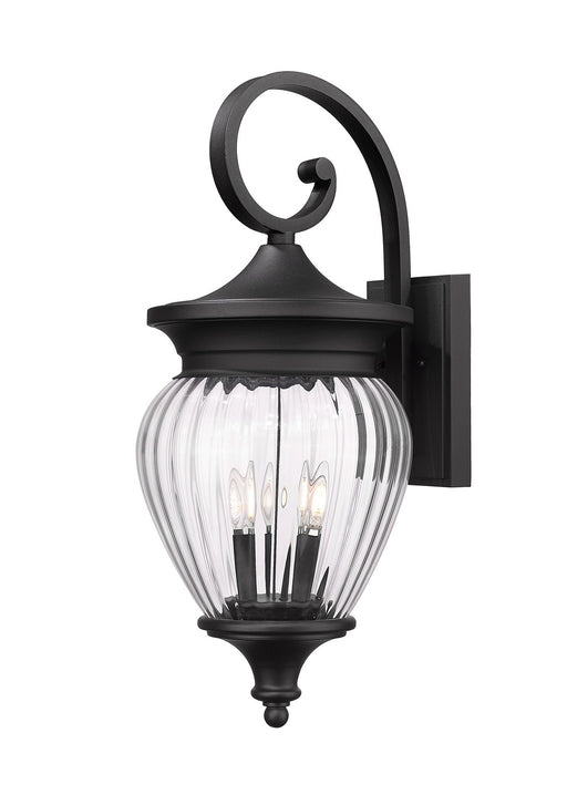 Z-Lite - 5016B-BK - Four Light Outdoor Wall Light - Davina - Black