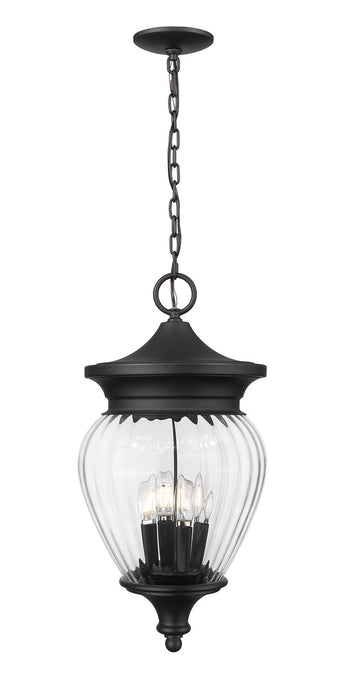 Z-Lite - 5016CHB-BK - Four Light Outdoor Chain Mount Ceiling Fixture - Davina - Black