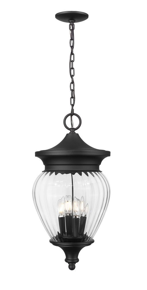 Z-Lite - 5016CHB-BK - Four Light Outdoor Chain Mount Ceiling Fixture - Davina - Black