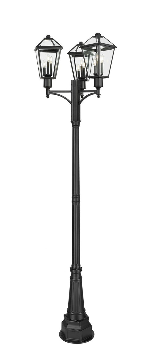 Z-Lite - 579PHBR-3-564P-BK - Three Light Outdoor Post Mount Fixture - Talbot - Black
