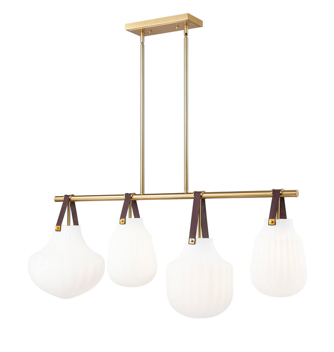 Z-Lite - 7513-4L-MGLD - Four Light Pendant - Newbury - Modern Gold