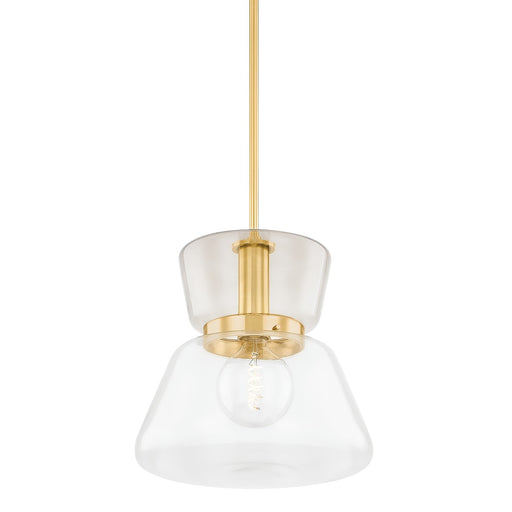 Mitzi - H910701L-AGB - One Light Pendant - Elodie - Aged Brass