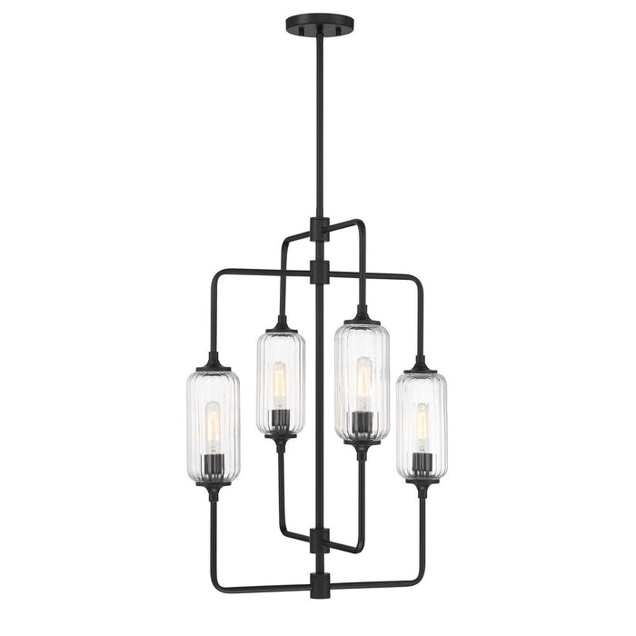 Savoy House - 1-3023-4-89 - Four Light Chandelier - Holton - Matte Black