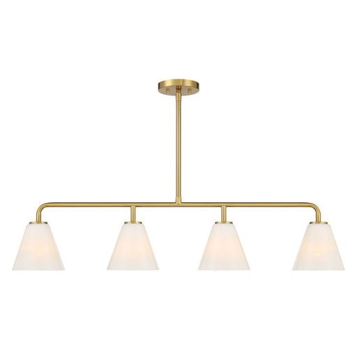 Savoy House - 1-4014-4-322 - Four Light Linear Chandelier - Blair - Warm Brass