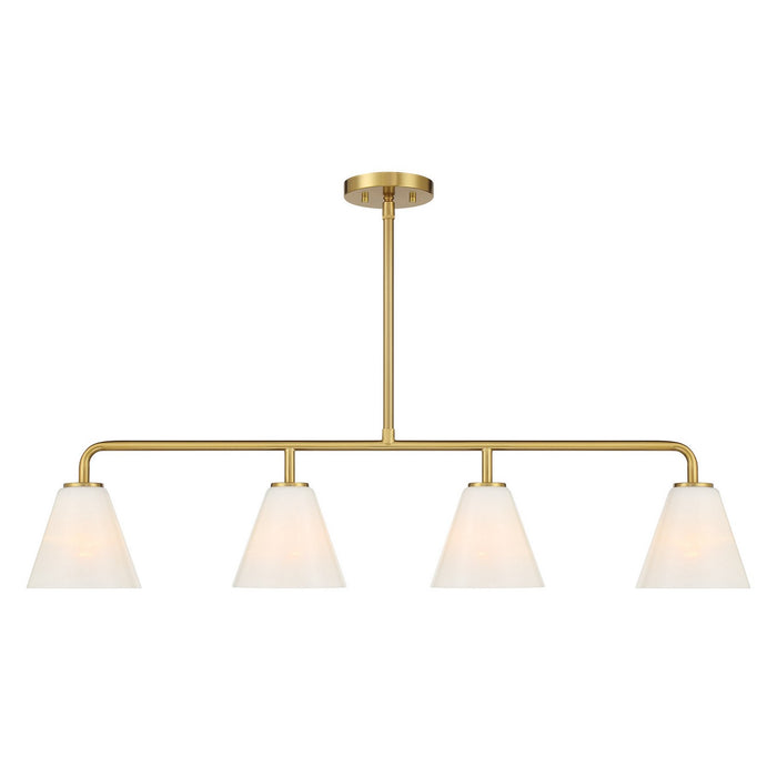 Savoy House - 1-4014-4-322 - Four Light Linear Chandelier - Blair - Warm Brass