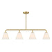 Savoy House - 1-4014-4-322 - Four Light Linear Chandelier - Blair - Warm Brass
