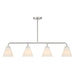 Savoy House - 1-4014-4-SN - Four Light Linear Chandelier - Blair - Satin Nickel