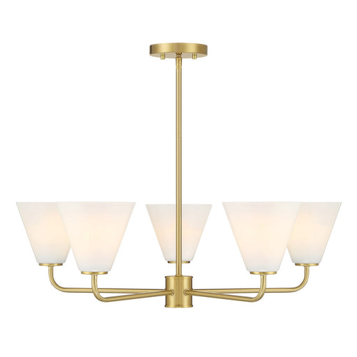 Savoy House - 1-4015-5-322 - Five Light Chandelier - Blair - Warm Brass