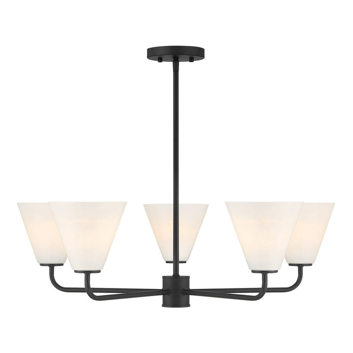 Savoy House - 1-4015-5-89 - Five Light Chandelier - Blair - Matte Black