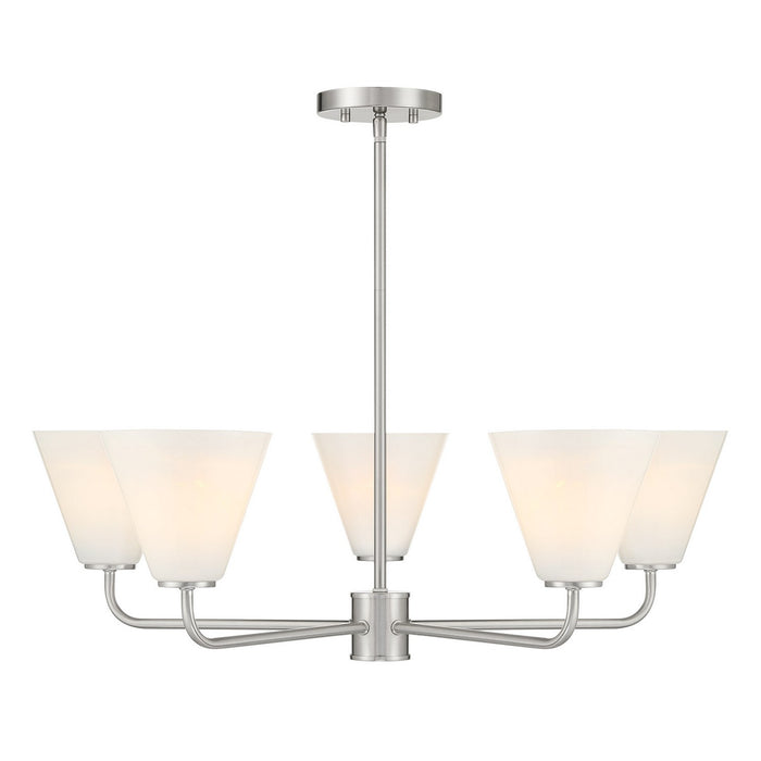 Savoy House - 1-4015-5-SN - Five Light Chandelier - Blair - Satin Nickel