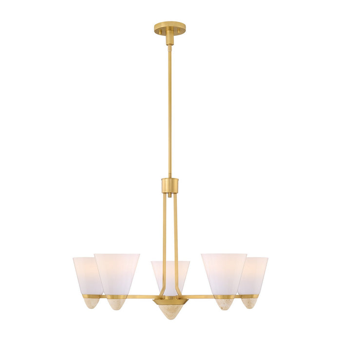 Savoy House - 1-7265-5-322 - Five Light Chandelier - Kohlman - Warm Brass