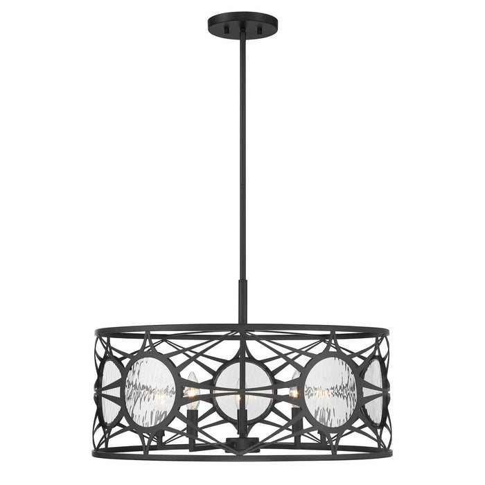Savoy House - 6-5065-5-89 - Five Light Convertible Semi-Flush /Pendant - Balfour - Matte Black