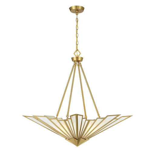 Savoy House - 7-1038-4-322 - Four Light Pendant - Rivage - Warm Brass