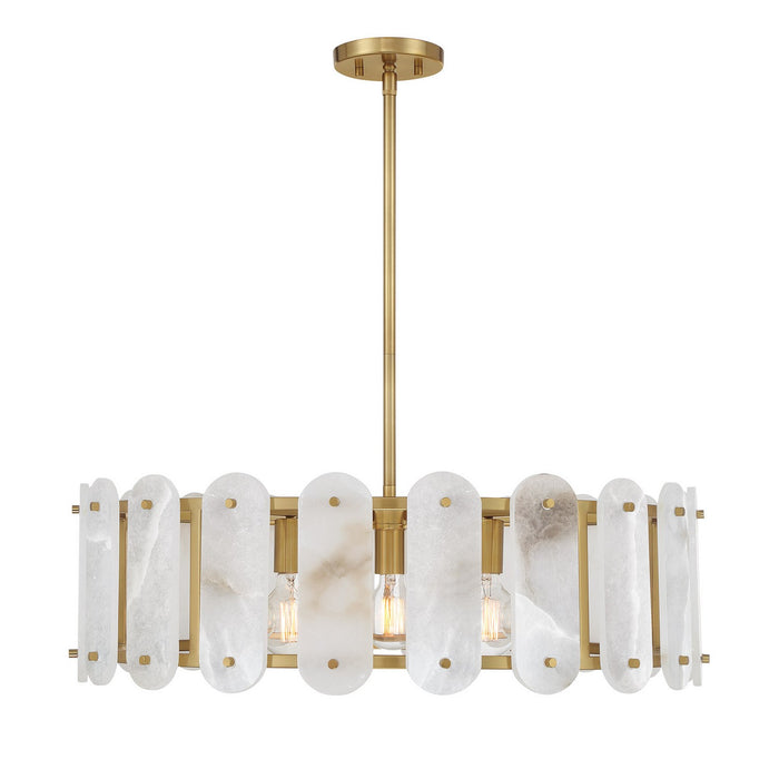Savoy House - 7-2911-5-322 - Five Light Pendant - Antolini - Warm Brass