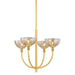 Mitzi - H981804-AGB - Four Light Chandelier - Eva - Aged Brass