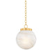 Mitzi - H989701S-AGB - One Light Pendant - Ambra - Aged Brass