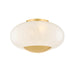 Mitzi - H899501-AGB - Two Light Flush Mount - Lottie - Aged Brass