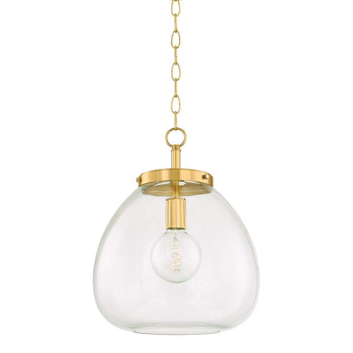 Mitzi - H997701L-AGB - One Light Pendant - Della - Aged Brass