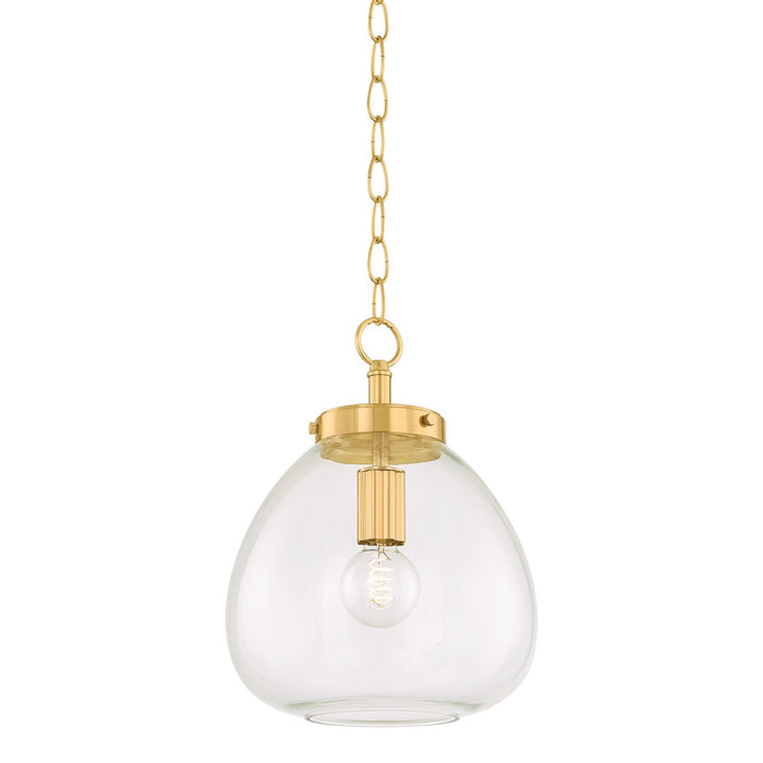 Mitzi - H997701S-AGB - One Light Pendant - Della - Aged Brass