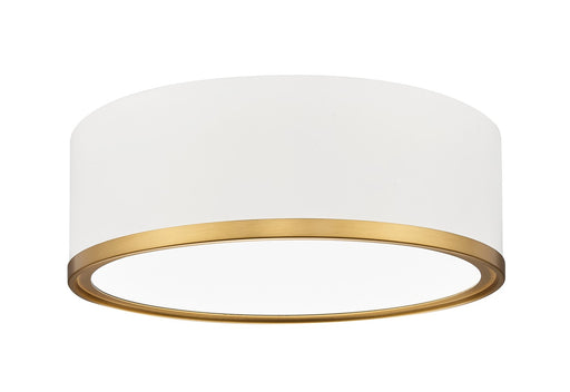 Z-Lite - 1018F12-MW-MGLD-LED - LED Flush Mount - Bradley - Matte White + Modern Gold