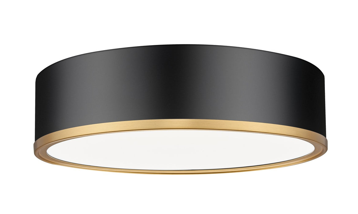 Z-Lite - 1018F16-MB-MGLD-LED - LED Flush Mount - Bradley - Matte Black + Modern Gold