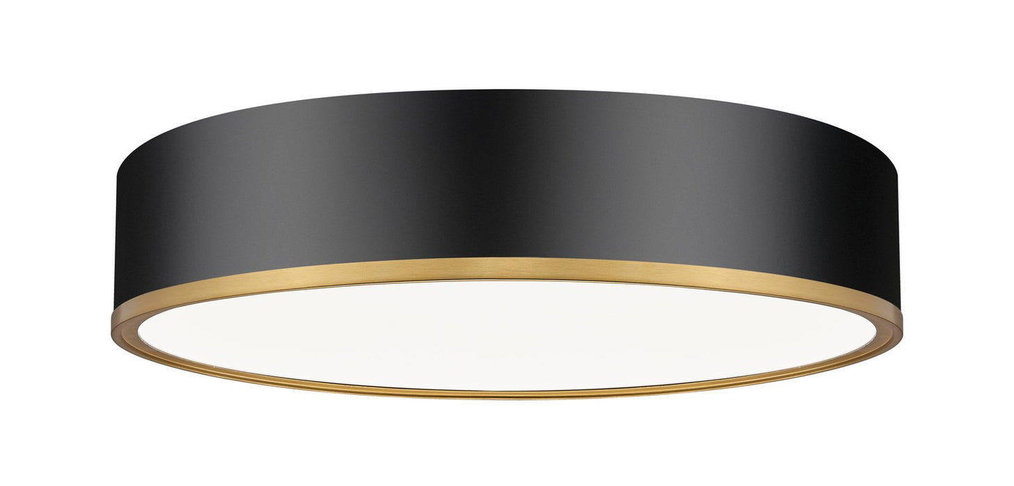 Z-Lite - 1018F20-MB-MGLD-LED - LED Flush Mount - Bradley - Matte Black + Modern Gold