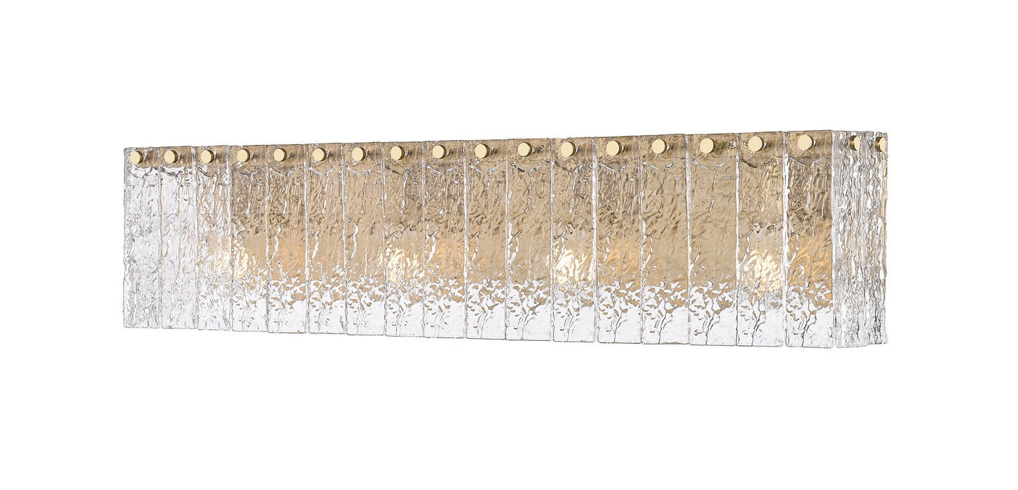 Z-Lite - 1943-4V-MGLD - Four Light Vanity - Glacier - Modern Gold