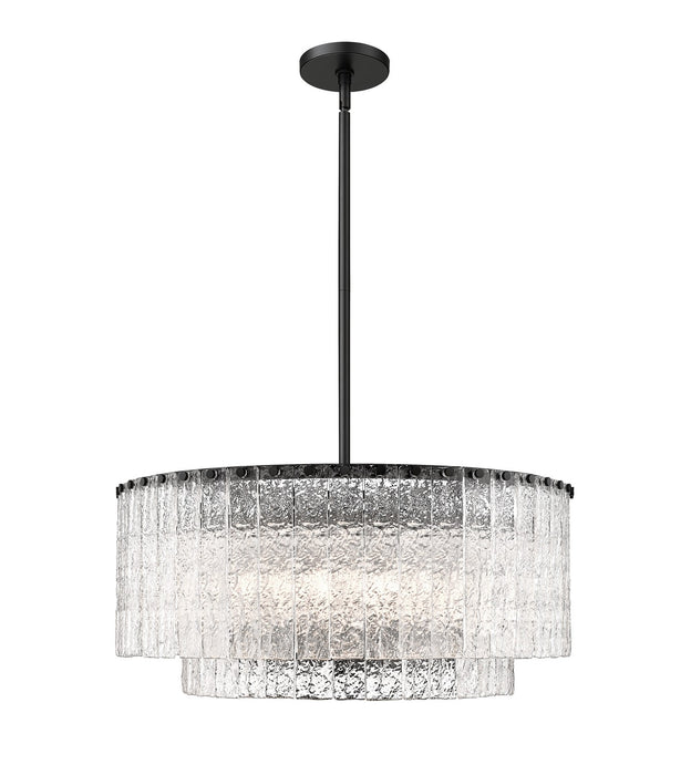 Z-Lite - 1943P26-2-MB - Ten Light Pendant - Glacier - Matte Black