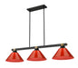 Z-Lite - 1955-3MB-RB-ARBG - Three Light Billiard - Bronte - Matte Black + Rubbed Brass