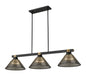 Z-Lite - 1955-3MB-RB-ARS - Three Light Billiard - Bronte - Matte Black + Rubbed Brass