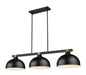 Z-Lite - 1955-3MB-RB-D13MB - Three Light Billiard - Bronte - Matte Black + Rubbed Brass