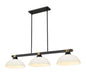 Z-Lite - 1955-3MB-RB-DMO14 - Three Light Billiard - Bronte - Matte Black + Rubbed Brass