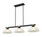Z-Lite - 1955-3MB-RB-DWL14 - Three Light Billiard - Bronte - Matte Black + Rubbed Brass