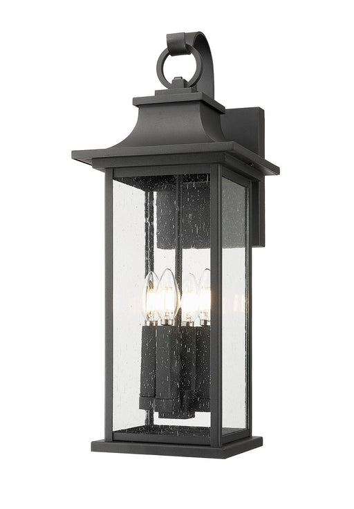 Z-Lite - 5017B-BK - Four Light Outdoor Wall Light - Tiberius - Black