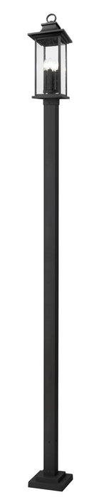 Z-Lite - 5017PHBS-536P-BK - Four Light Outdoor Post Mounted Fixture - Tiberius - Black