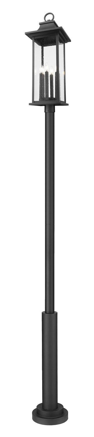 Z-Lite - 5017PHXLR-5010P-BK - Six Light Outdoor Post Mounted Fixture - Tiberius - Black
