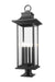 Z-Lite - 5017PHXLR-533PM-BK - Six Light Outdoor Pier Mounted Fixture - Tiberius - Black