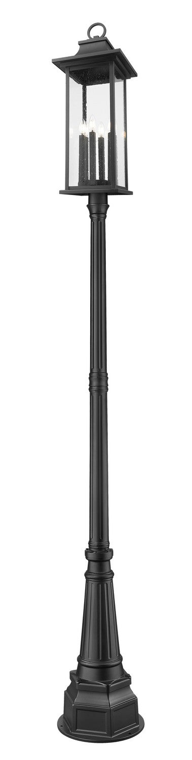 Z-Lite - 5017PHXLR-564P-BK - Six Light Outdoor Post Mounted Fixture - Tiberius - Black