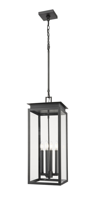 Z-Lite - 5018CHB-BK - Four Light Outdoor Chain Mount Ceiling Fixture - Nova - Black