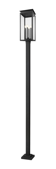 Z-Lite - 5018PHBS-536P-BK - Four Light Outdoor Post Mounted Fixture - Nova - Black