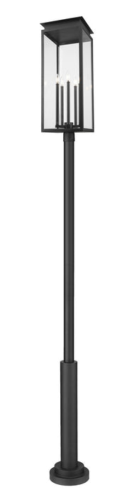 Z-Lite - 5018PHXLR-5010P-BK - Five Light Outdoor Post Mounted Fixture - Nova - Black