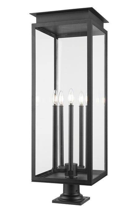 Z-Lite - 5018PHXLR-533PM-BK - Five Light Outdoor Pier Mounted Fixture - Nova - Black