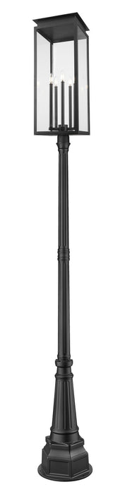 Z-Lite - 5018PHXLR-564P-BK - Five Light Outdoor Post Mounted Fixture - Nova - Black
