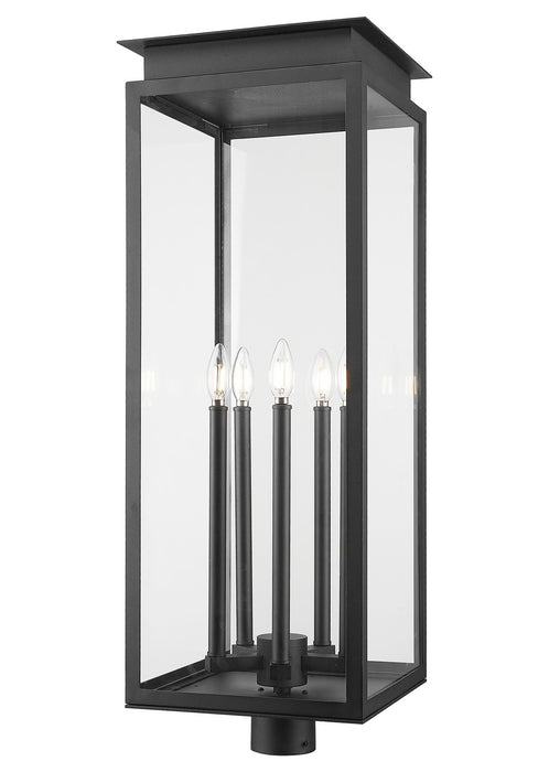 Z-Lite - 5018PHXLR-BK - Five Light Outdoor Post Mount Fixture - Nova - Black