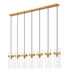 Z-Lite - 7002P5-7L-RB - Seven Light Linear Chandelier - Fontaine - Rubbed Brass