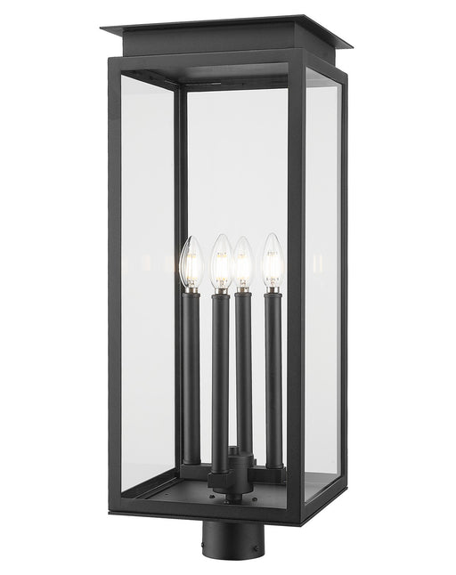 Z-Lite - 5018PHBR-BK - Four Light Outdoor Post Mount Fixture - Nova - Black